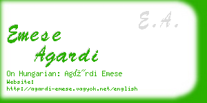 emese agardi business card